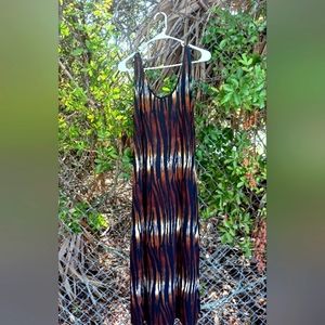 Vintage 90s XL Jostar Tiger Print Maxi Dress